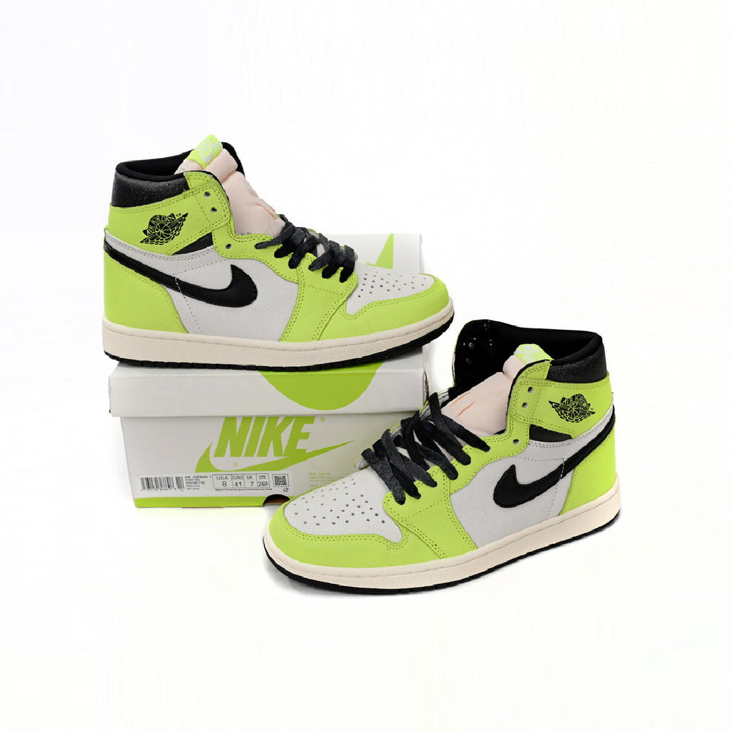 Nike Air Jordan 1 High OG Visionaire Gelb Lime und Schwarz