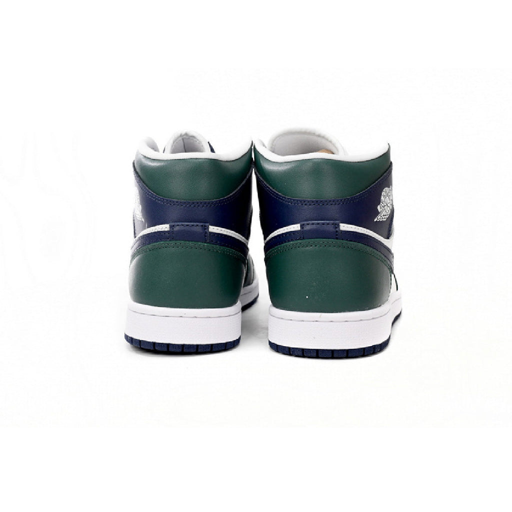 Nike Air Jordan 1 Mid Grün Noble Weiß Blau Retro
