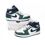 Nike Air Jordan 1 Mid Grün Noble Weiß Blau Retro