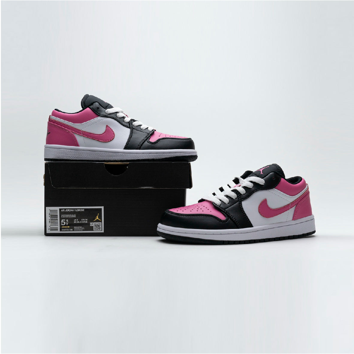 Nike Air Jordan 1 Low GS Schwarz Weiß Rosa Pinksicle