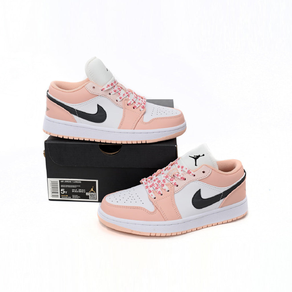 Nike Air Jordan 1 Low Rosa Weiß Schwarz Artic Powder