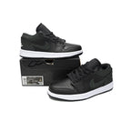 Nike Air Jordan 1 Low Schwarz Leder Print Elephant