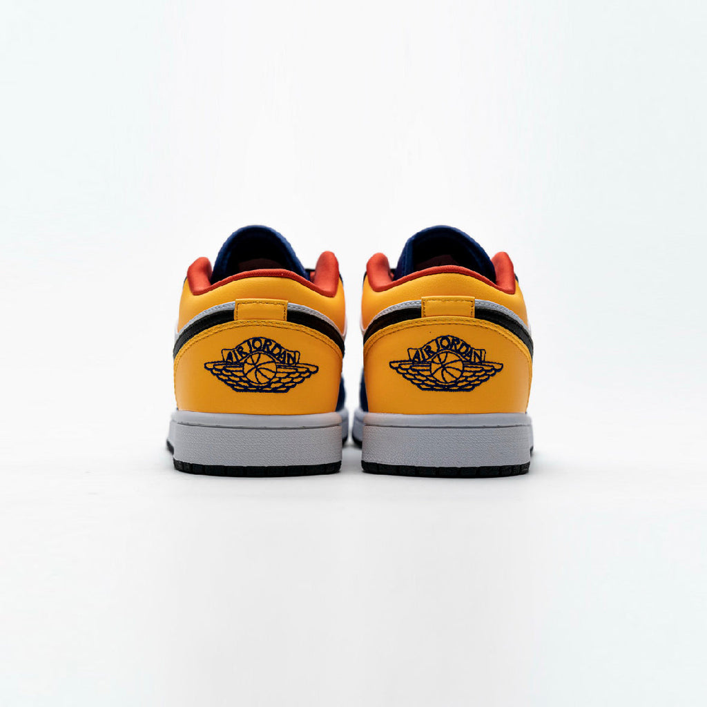 Nike Air Jordan 1 Low Blau Gelb Orange Leder Premium