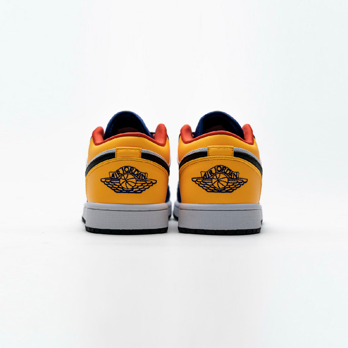 Nike Air Jordan 1 Low Blau Gelb Orange Leder Premium