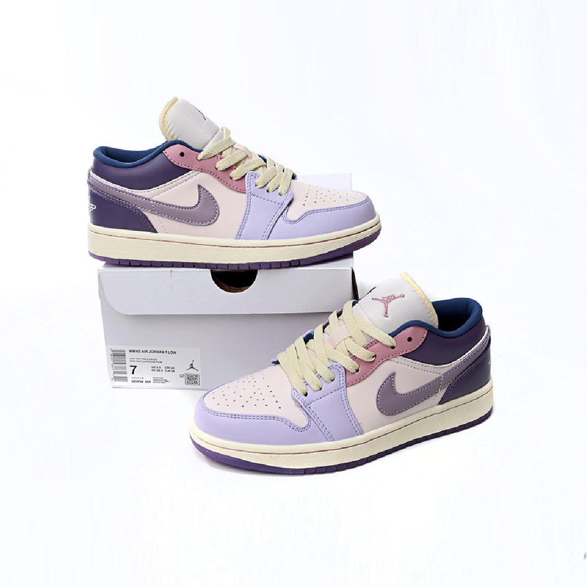 Nike Air Jordan 1 Low Multicolore Pastello Leder Premium