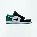 Nike Air Jordan 1 Low Grün Mystic Schwarz Weiß Leder Premium