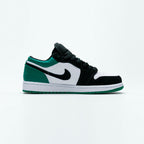 Nike Air Jordan 1 Low Grün Mystic Schwarz Weiß Leder Premium
