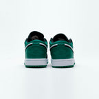 Nike Air Jordan 1 Low Grün Mystic Schwarz Weiß Leder Premium