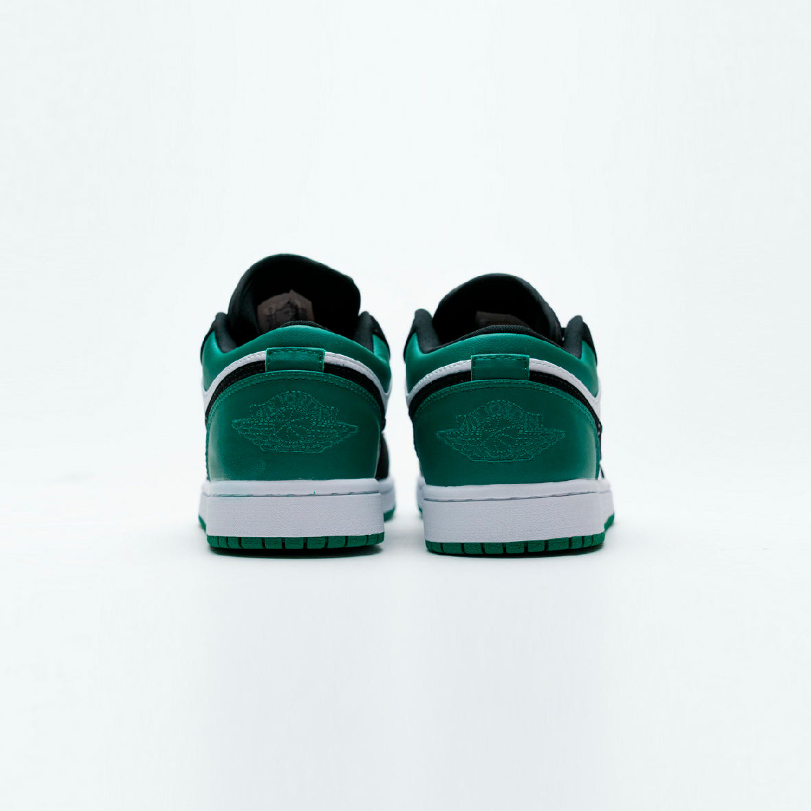 Nike Air Jordan 1 Low Grün Mystic Schwarz Weiß Leder Premium
