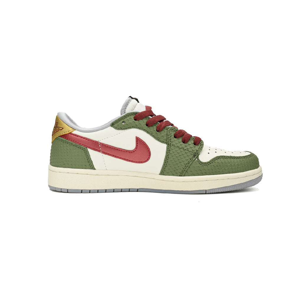 Nike Air Jordan 1 Low OG Grün Rot Leder Anno der Drago