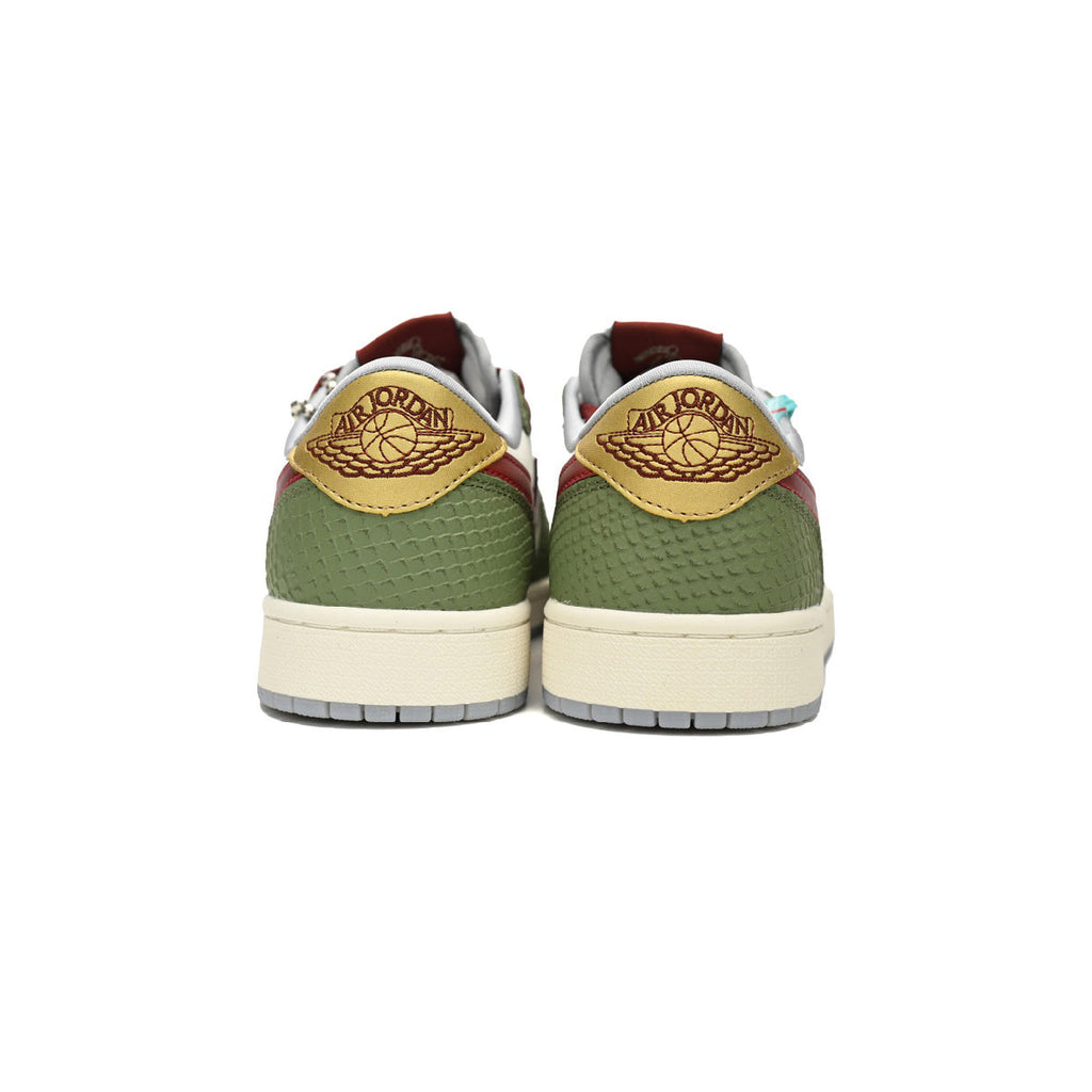 Nike Air Jordan 1 Low OG Grün Rot Leder Anno der Drago
