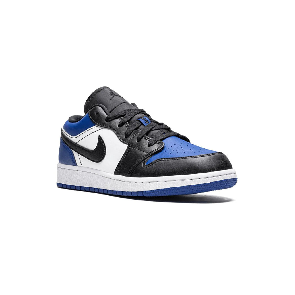 Nike Air Jordan 1 Low Schwarz Weiß Blau Royal Leder Premium