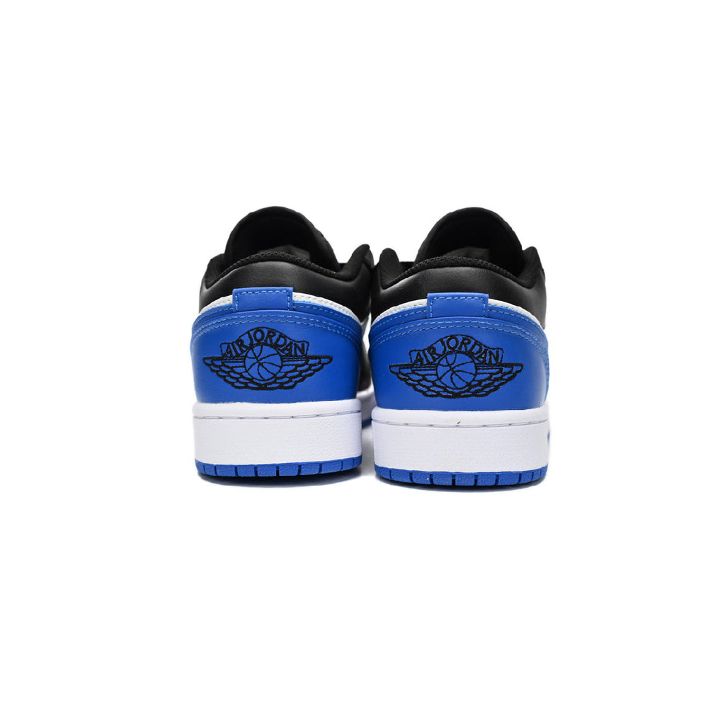 Nike Air Jordan 1 Low Schwarz Weiß Blau Royal Leder Premium
