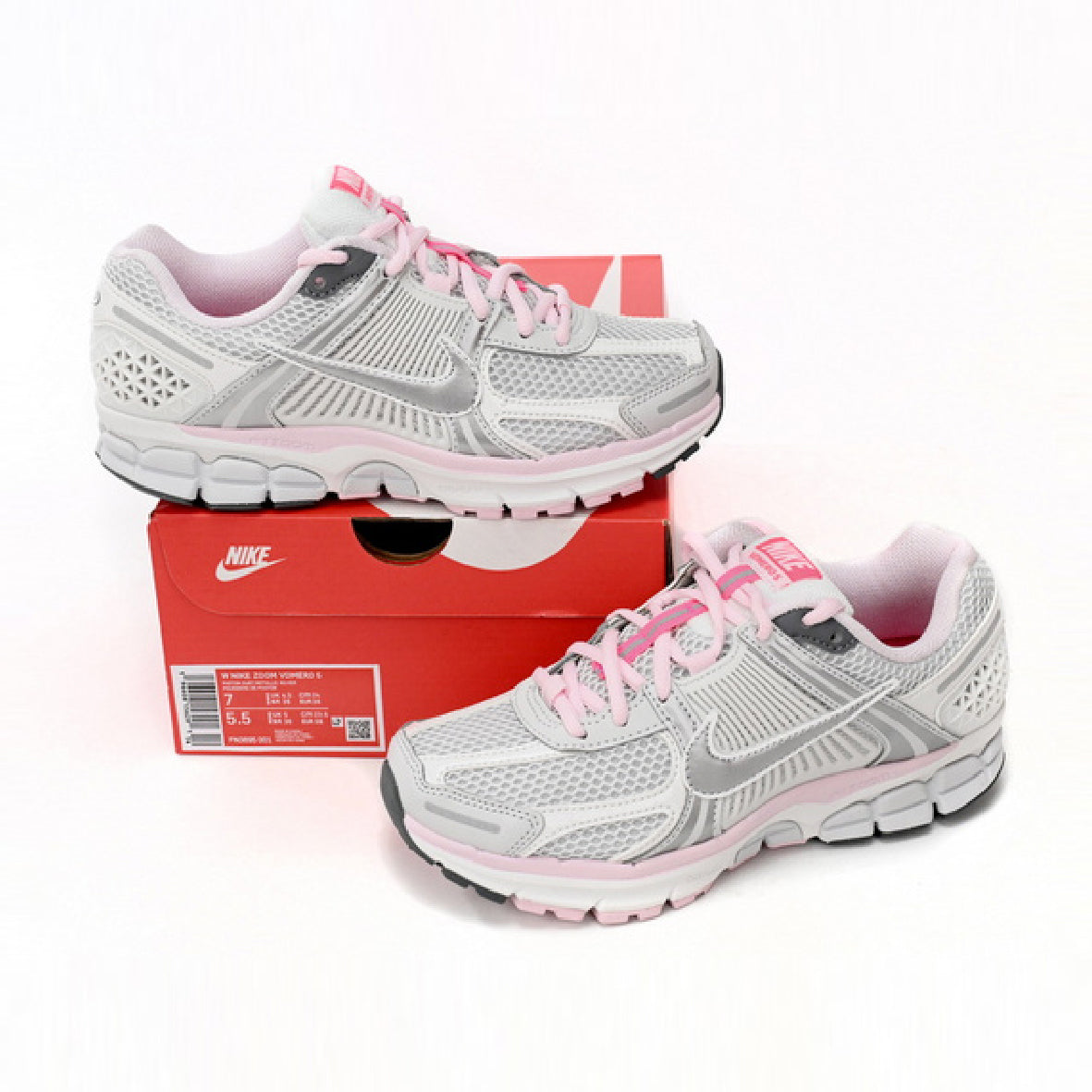 Nike Air Zoom Vomero 5 Grau und Rosa Schuhe Running Damen