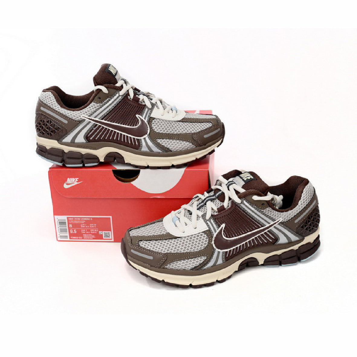 Sneaker Nike Air Zoom Vomero 5 Beige und Braun - Stil Sportivo Herren