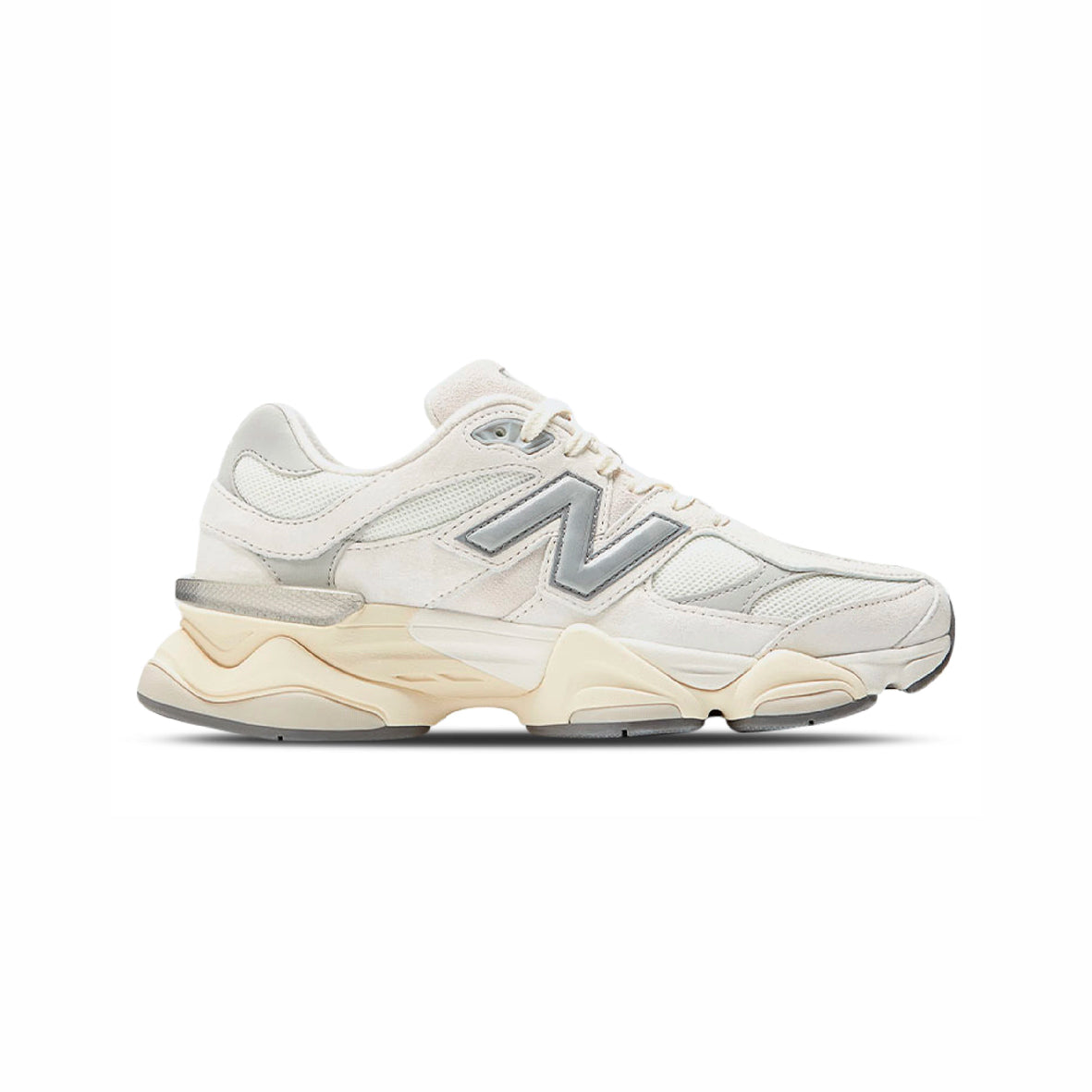 New Balance 9060 Schuhe Herren Weiß in Leder Scamosciata Retro Elegant