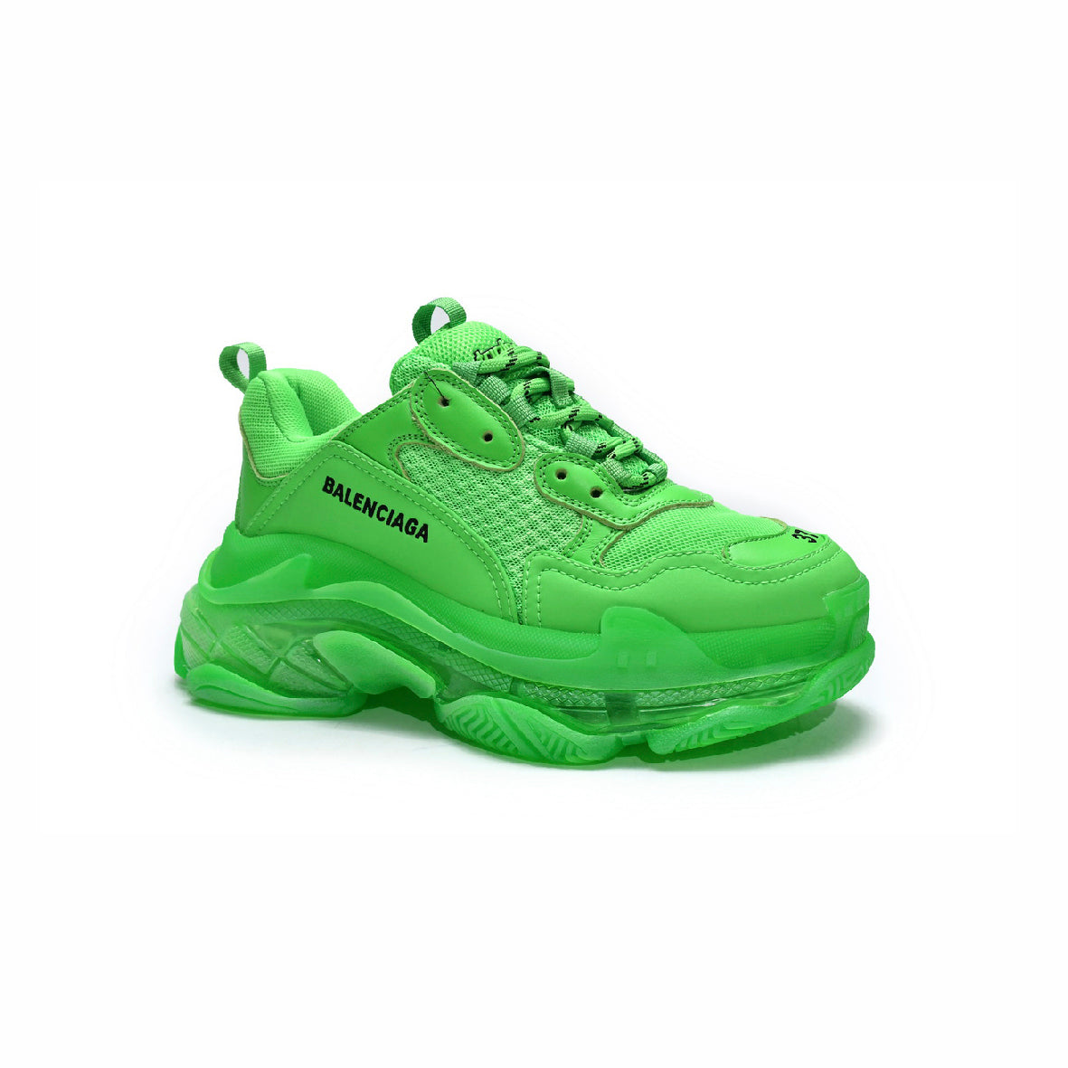 Balenciaga Triple S Schuhe Grün Neon Herren Damen Sneaker Exklusiv
