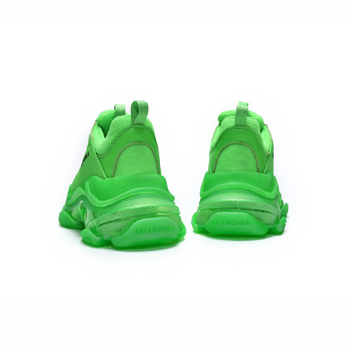 Balenciaga Triple S Schuhe Grün Neon Herren Damen Sneaker Exklusiv