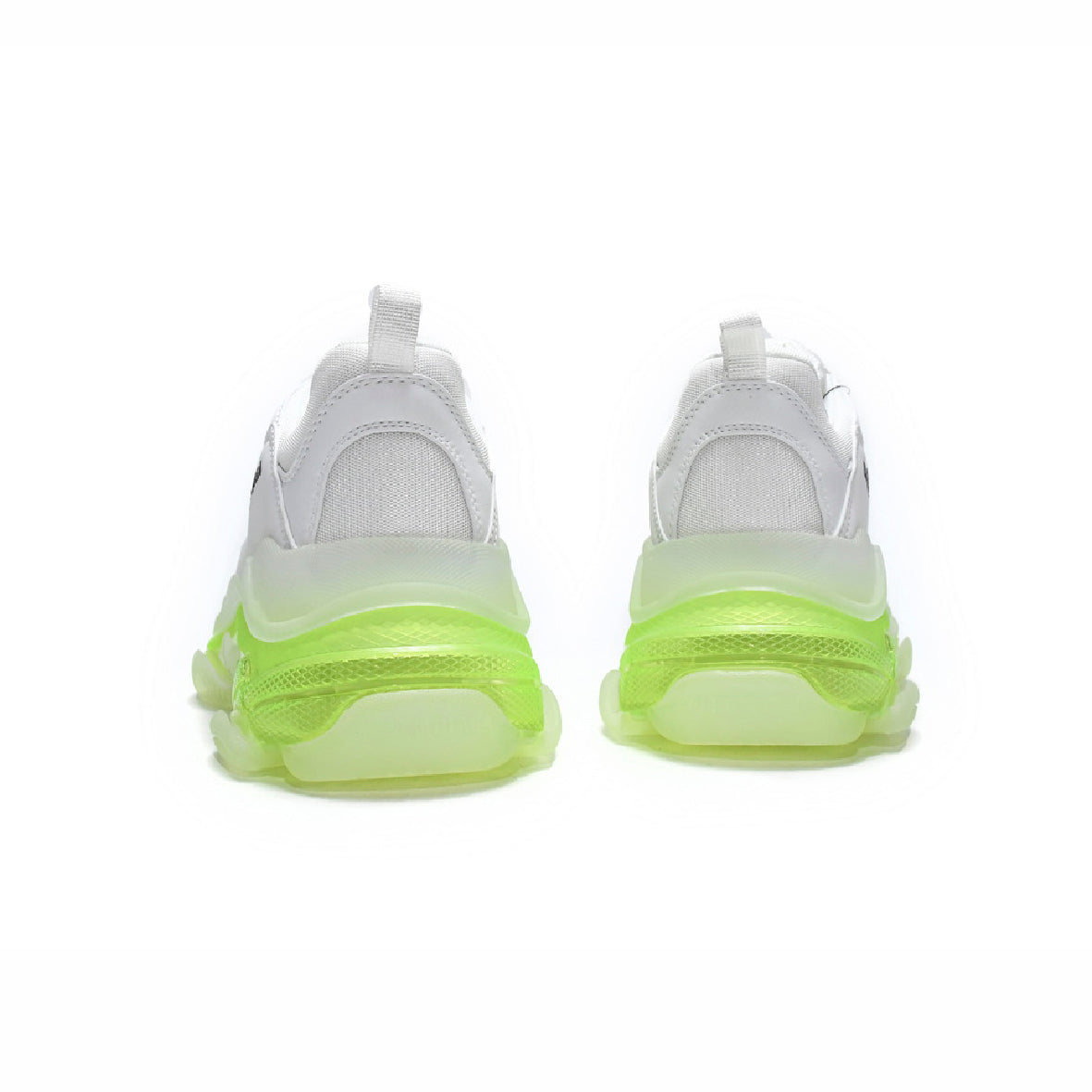 Balenciaga Triple S Sneaker Weiß mit Sohle Trasparente Grün Neon