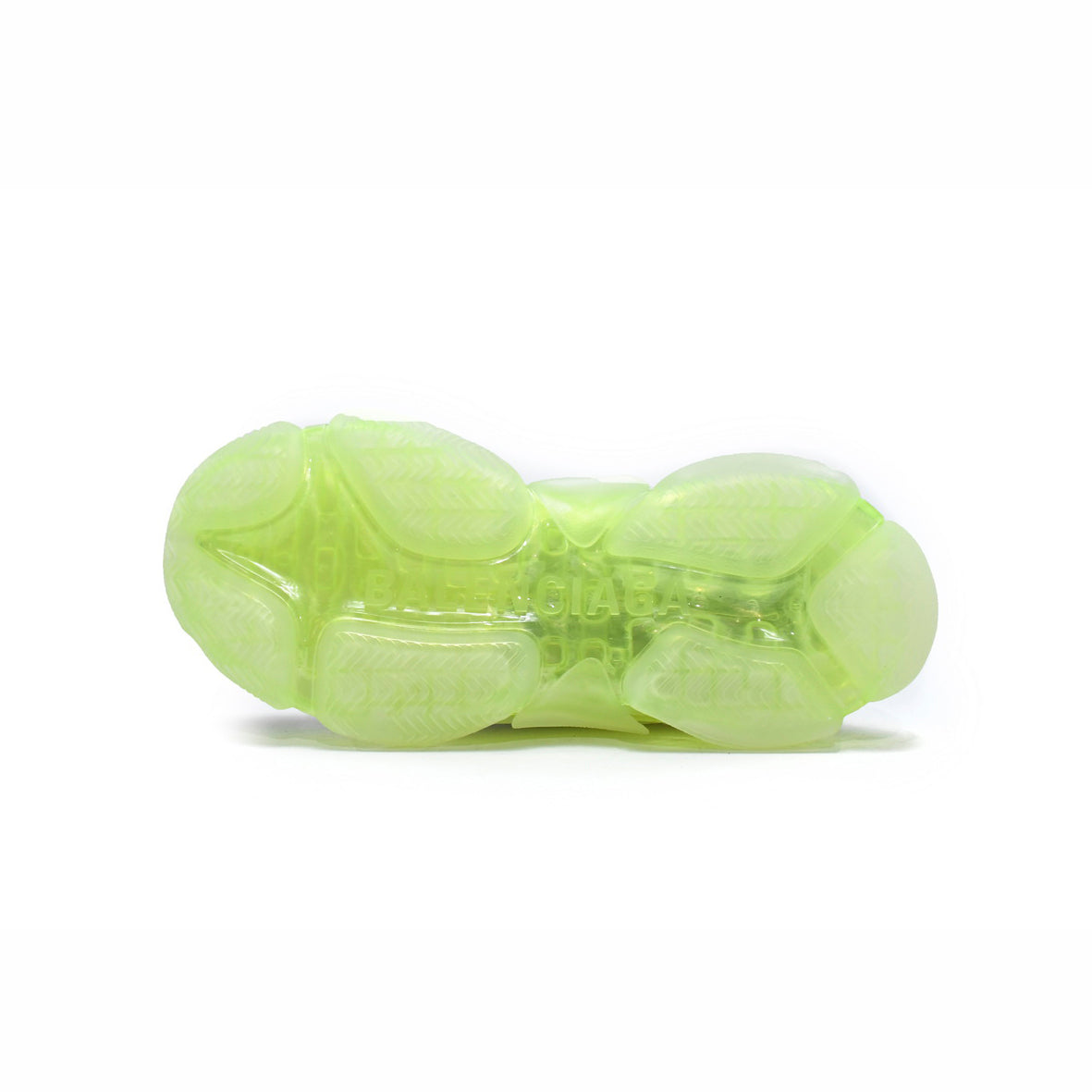 Balenciaga Triple S Sneaker Weiß mit Sohle Trasparente Grün Neon