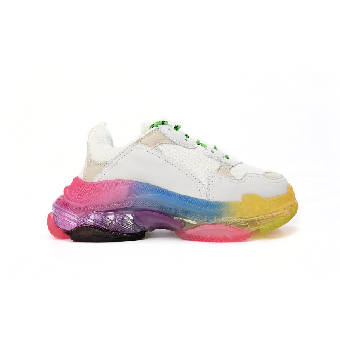 Balenciaga Triple S Sneaker Weiß mit Sohle Arcobaleno Unisex
