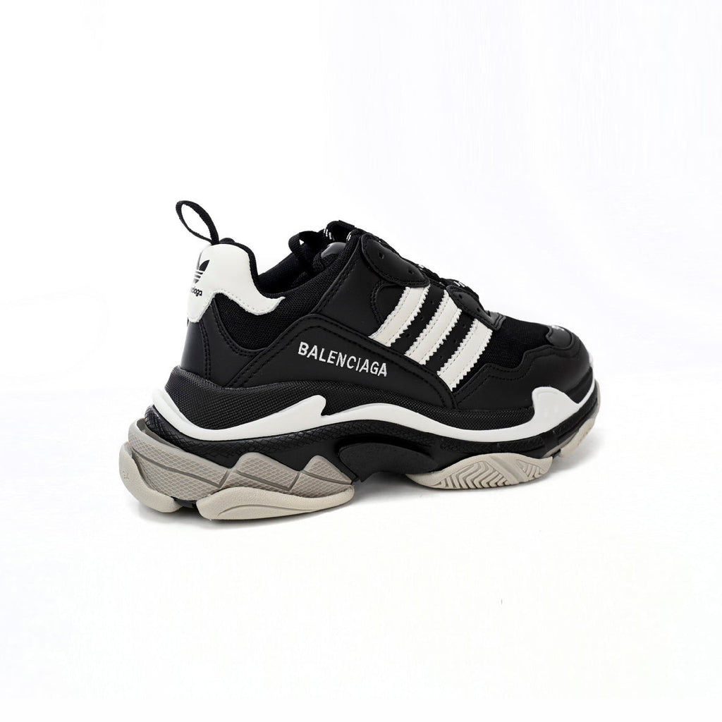 Balenciaga x Adidas Triple S Sneaker Schwarz und Weiß Herren Damen Exklusiv