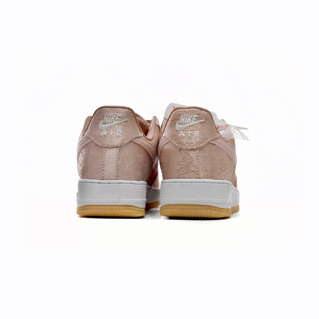 Nike Air Force 1 Low x Clot Seide Rosa Gold mit Sohle Gum