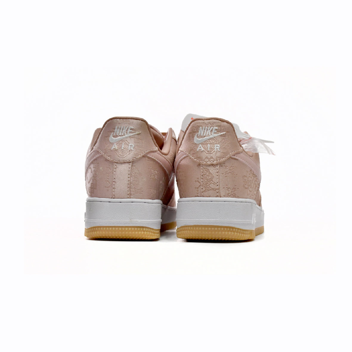 Nike Air Force 1 Low x Clot Seide Rosa Gold mit Sohle Gum
