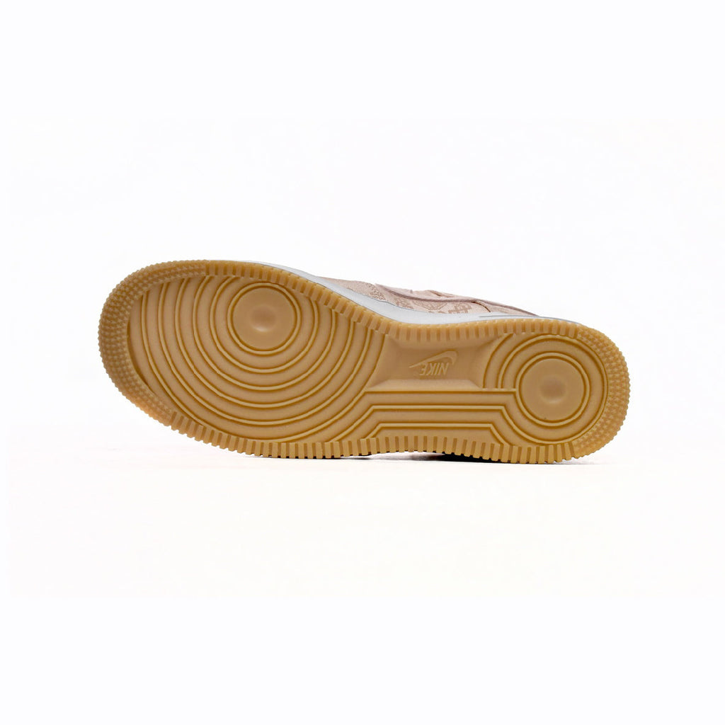 Nike Air Force 1 Low x Clot Seide Rosa Gold mit Sohle Gum