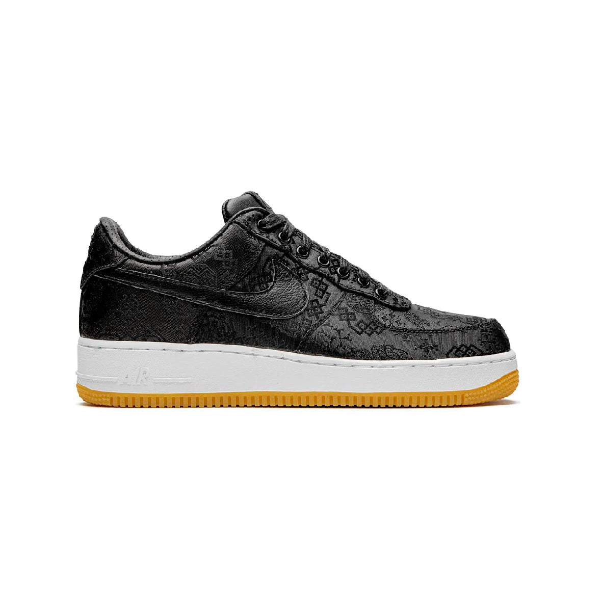 Nike Air Force 1 Low x Clot Schwarz Seide mit Sohle Gum