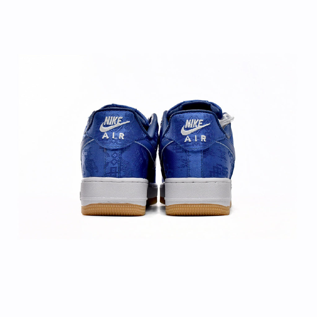 Nike Air Force 1 Low x Clot Blau Seide mit Sohle Gum