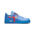 Nike Air Force 1 Low x Off-Weiß Blau MCA mit Swoosh Silber