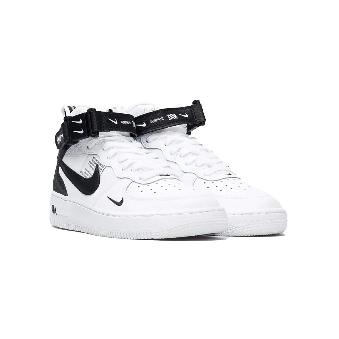 Nike Air Force 1 Mid '07 Weiß mit Details Schwarz