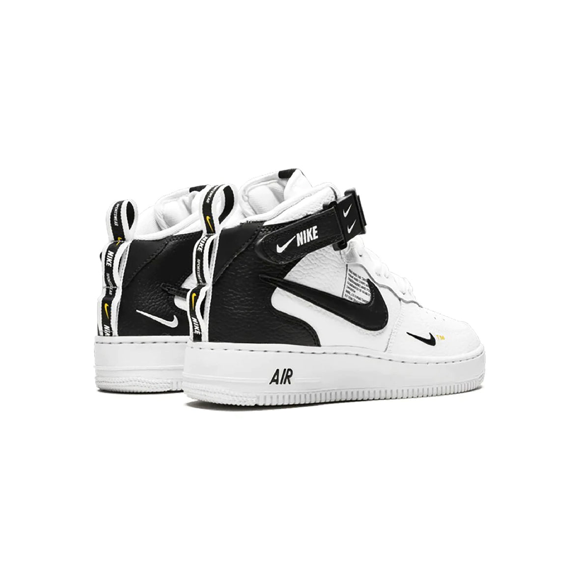 Nike Air Force 1 Mid '07 Weiß mit Details Schwarz