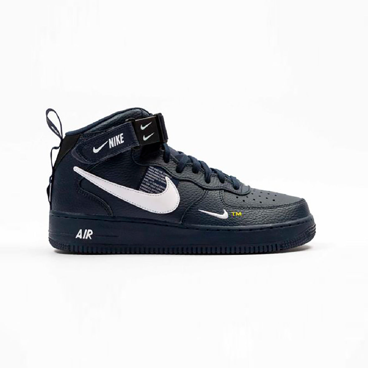 Nike Air Force 1 Mid '07 Blau Navy mit Swoosh Weiß