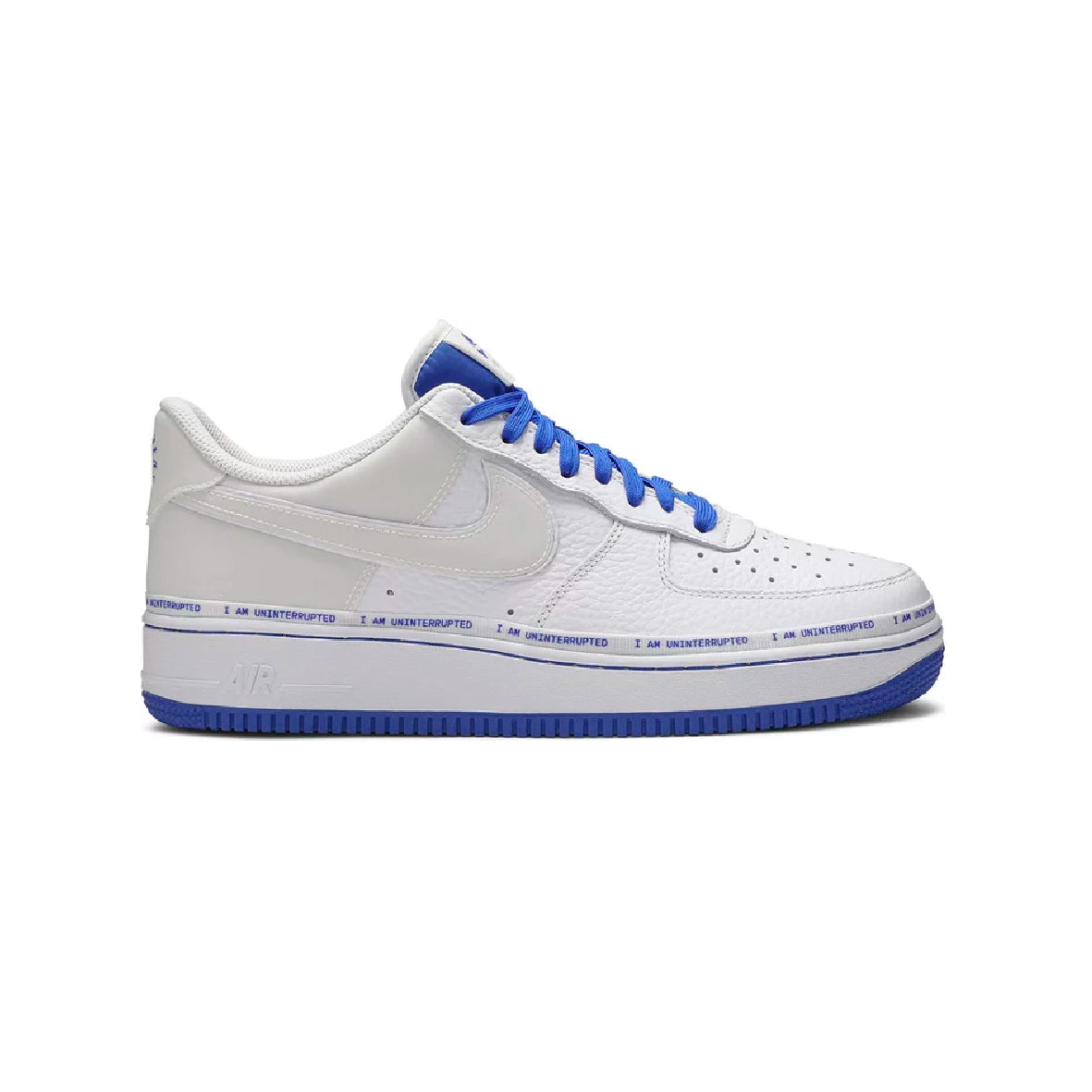 Nike Air Force 1 Low Weiß mit Details Blau Uninterrupted
