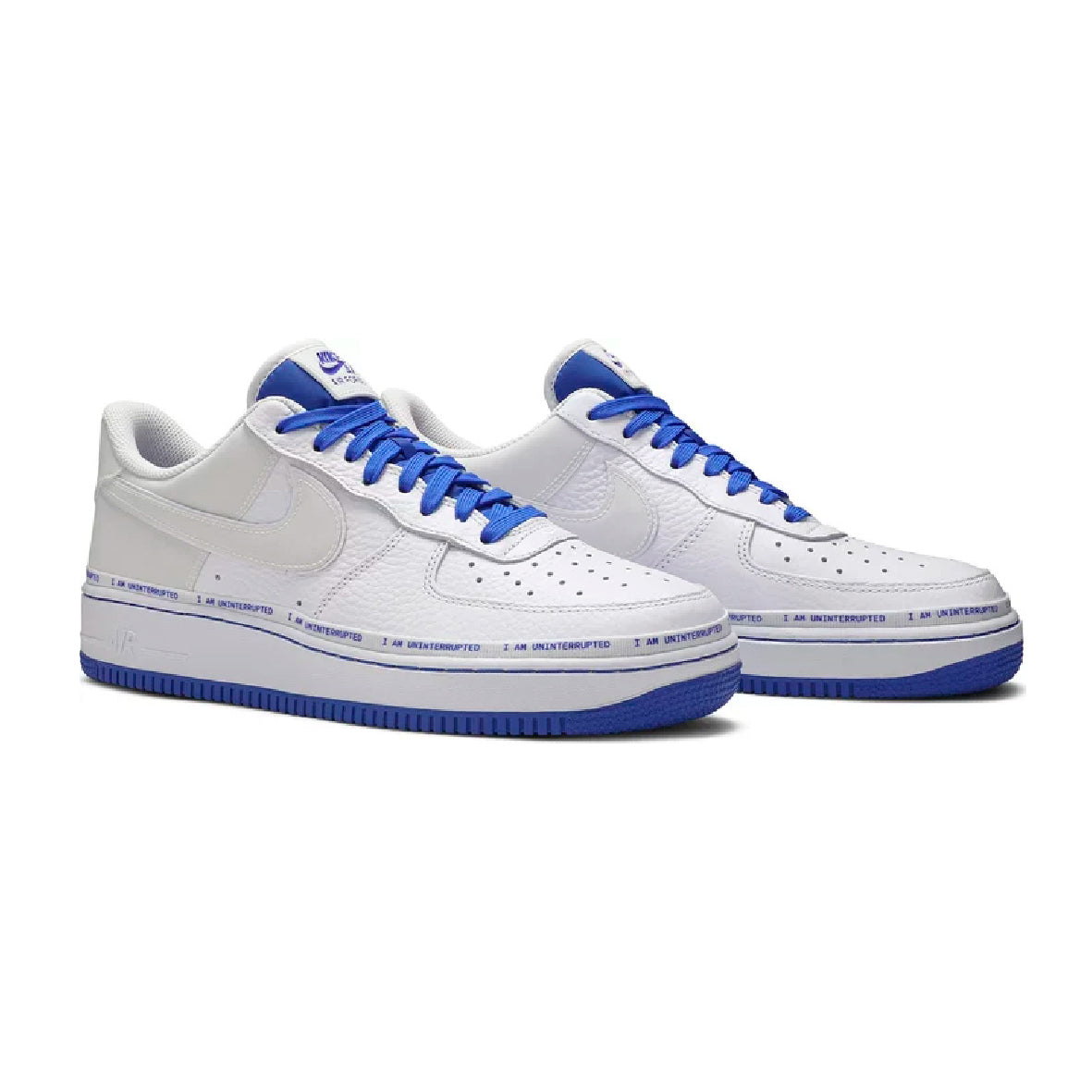 Nike Air Force 1 Low Weiß mit Details Blau Uninterrupted