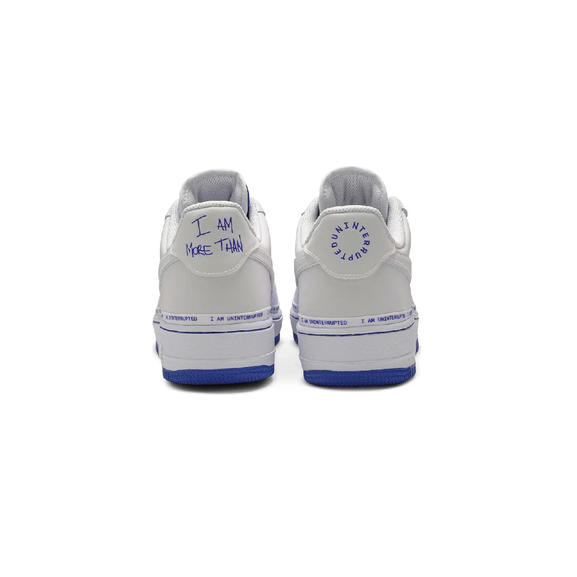 Nike Air Force 1 Low Weiß mit Details Blau Uninterrupted