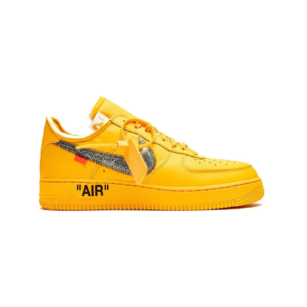 Nike Air Force 1 Low x Off-Weiß Gold Universitäts mit Swoosh Silber