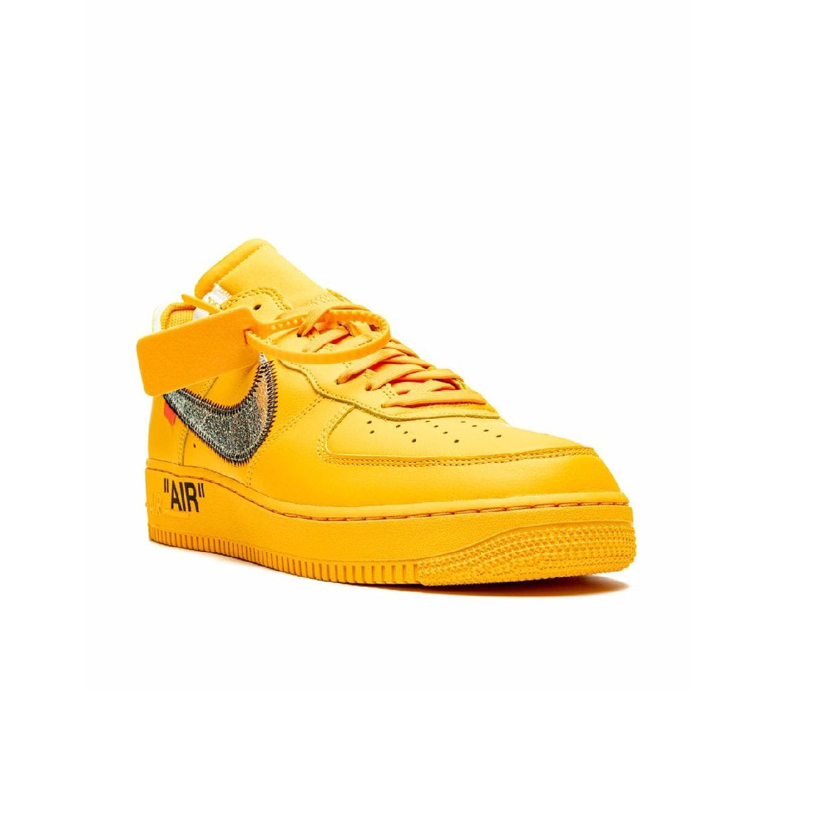 Nike Air Force 1 Low x Off-Weiß Gold Universitäts mit Swoosh Silber