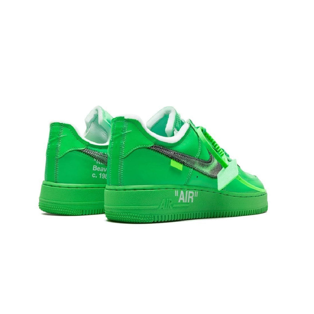 Nike Air Force 1 Low x Off-Weiß Grün Lime mit Swoosh Silber