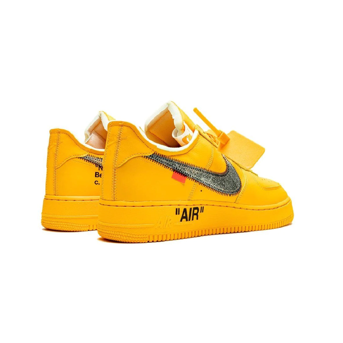 Nike Air Force 1 Low x Off-Weiß Gold Universitäts mit Swoosh Silber