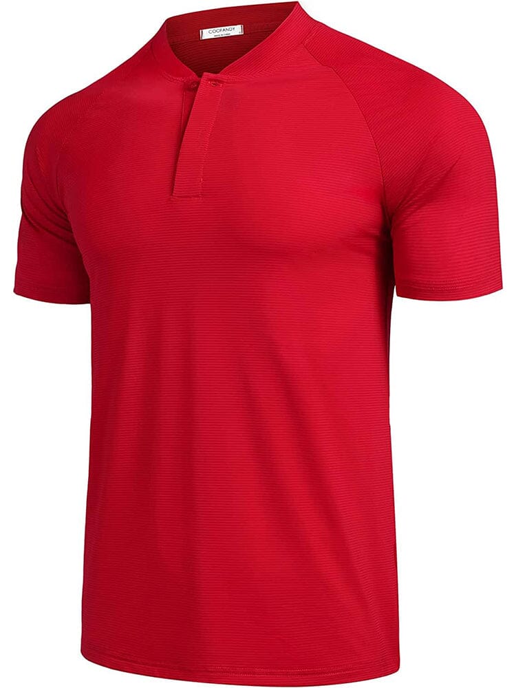 Kurz Ärmel Collarless Golf Polo Hemden