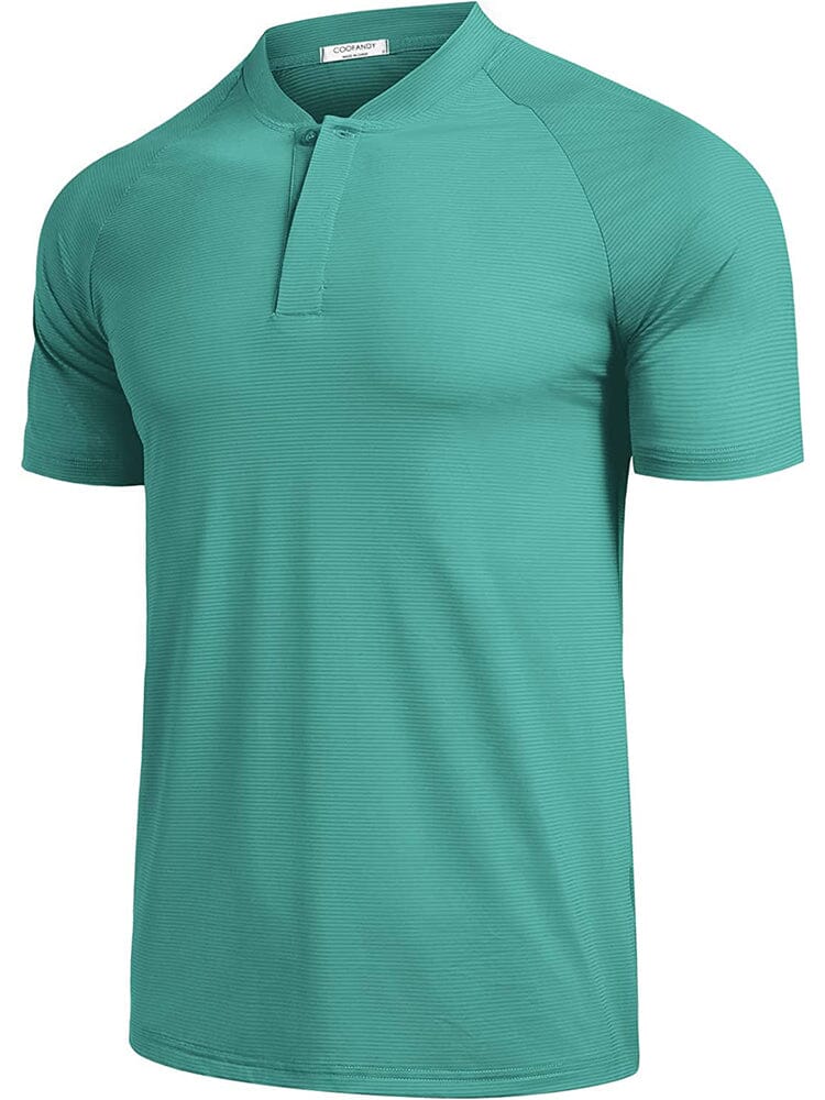 Kurz Ärmel Collarless Golf Polo Hemden
