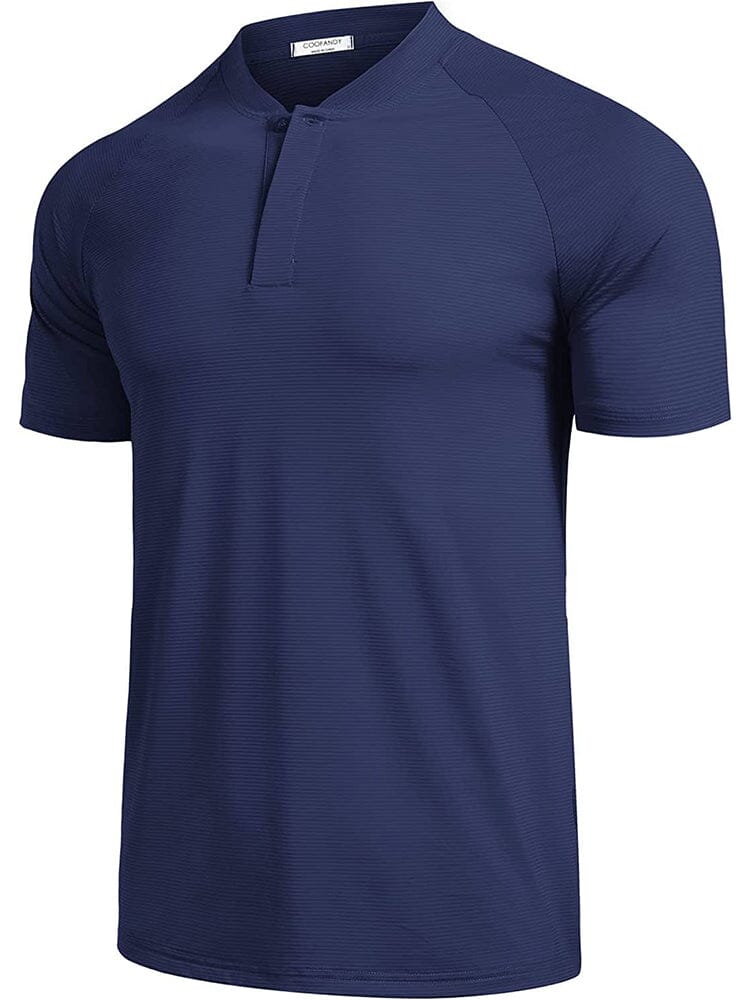 Kurz Ärmel Collarless Golf Polo Hemden
