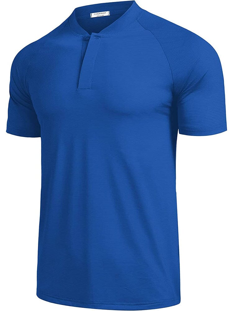 Kurz Ärmel Collarless Golf Polo Hemden
