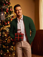 Cardigan Strick Zip Up Pullover with Pockets