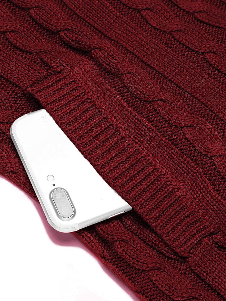 Cardigan Strick Zip Up Pullover with Pockets