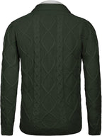 Schalkragen Kragen Knopf Down Strick Pullover with Pockets