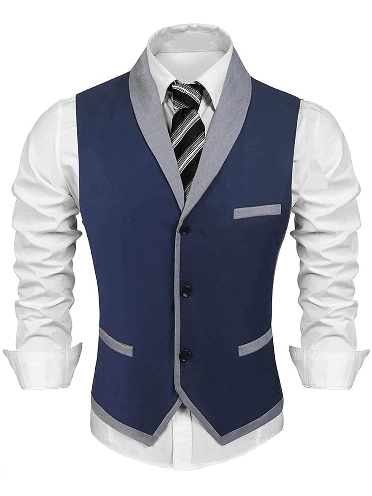 Buttons V-neck Anzug Weste